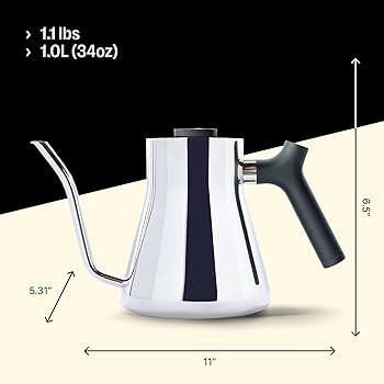 FELLOW ポアオーバーケトル　スタッグ　シルバー Fellow (フェロー) 直火式 Stagg Pour-Over Kettle（スタッグ